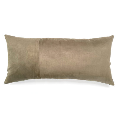 Embroidered Microsuede Reversible Throw Pillow