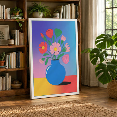 Blooms and Colour Modern - Wrapped Canvas