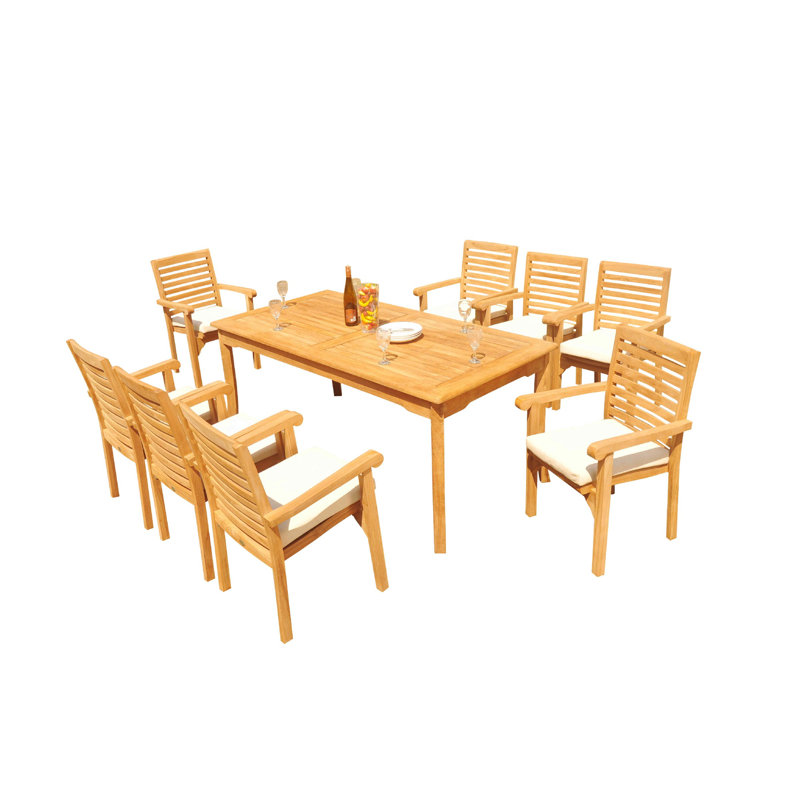 Ensemble repas pour 8 personnes Cimah, 100 po x 36 po x 31,5 po