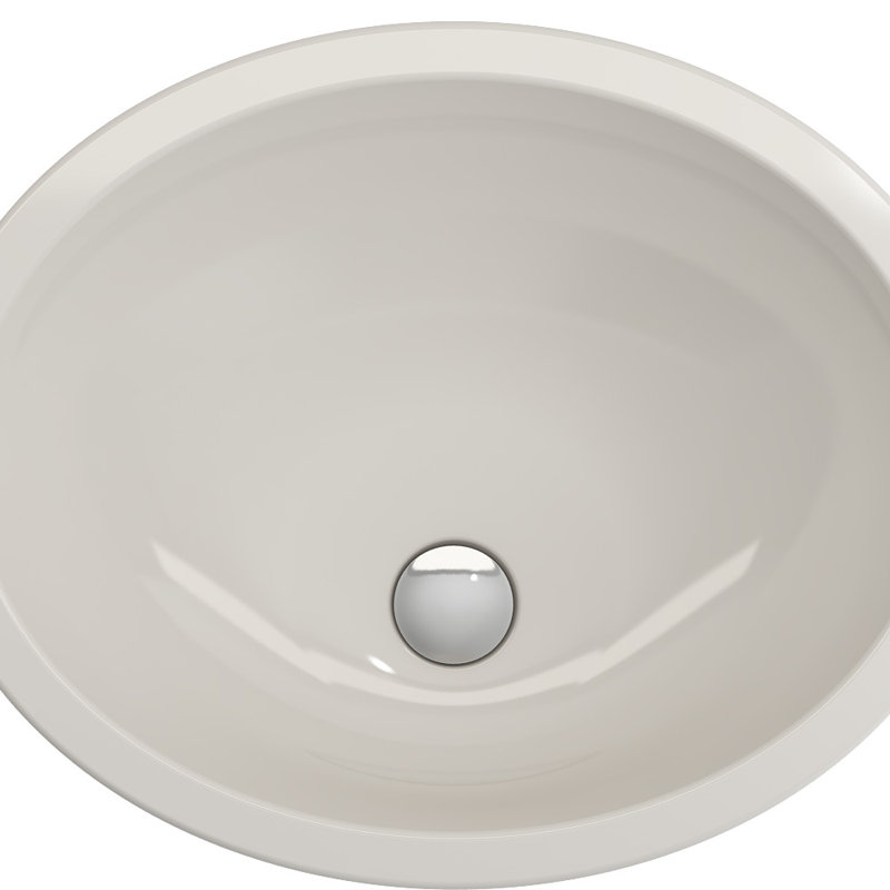 Parma 22.4'' L Bathroom Sink, Biscuit