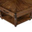 Table basse hexagonale rétro 36 "avec tablette et tiroir, 2 niveaux-1136328641