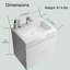Meuble-lavabo simple mural 24 po avec surface solide 24 po