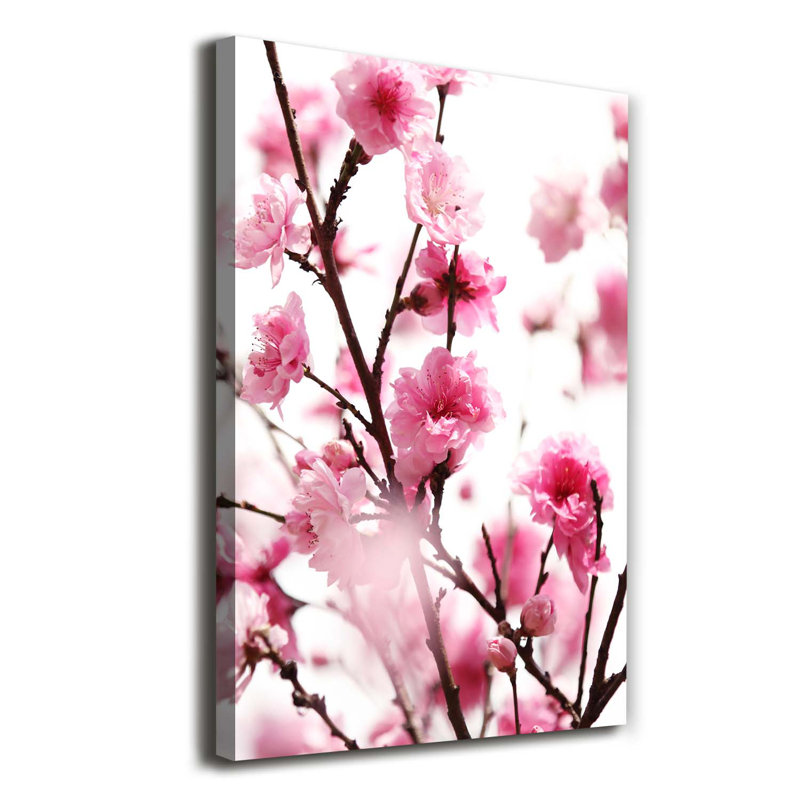 Plum Flowers - Wrapped Canvas Print