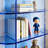 Blue acrylic multi-layer display bookcase-1218799536