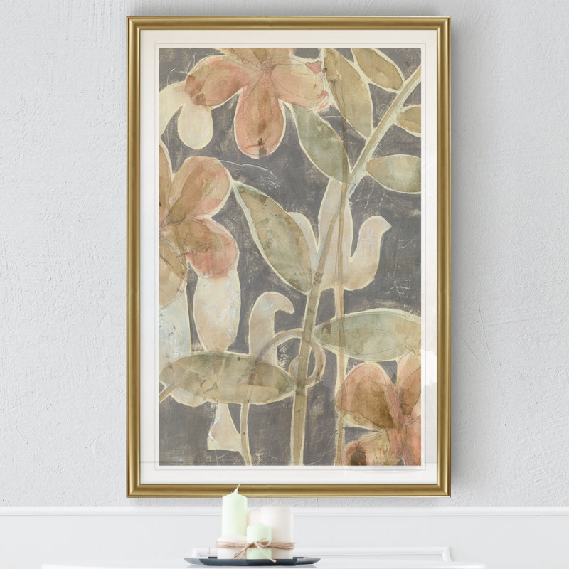 «Rainforest Fresco I», reproduction sur toile, H 18,5 po x l 24,5 po x P 1,5 po, Or