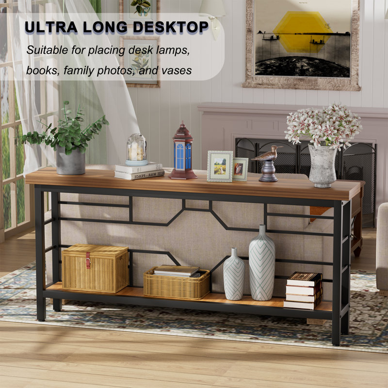 Entryway Table,Narrow Table,Entry Way Console Tables for Living Room,Foyer,Hallway,Unique Design, 32" H x 70.8" W x 11.8" D