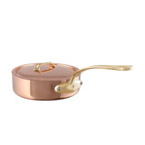 Mauviel M'heritage 200 B Saute Pan With Lid, Brass Handle, 3.3-Qt
