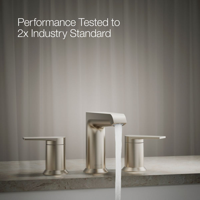 Hint Two-Handle Deck-Mount Bath Faucet Trim, Brushed Nickel