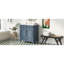 Meuble-lavabo de salle de bain rétro bleu 30 po avec structure en bois massif, lavabo en céramique, tiroir à fermeture en douceur, glissière de tiroir lisse, meuble-lavabo à rainure unique, style, lavabo brillant, charnières, quincaillerie exquise-682247630