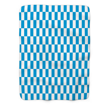 Motif bleu - couverture sherpa de qualité supérieure 1 pièce