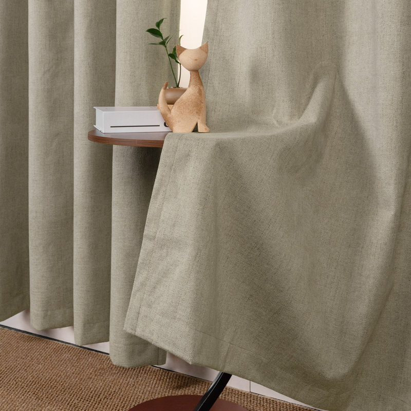Extra Soft Chenille Grommet 100% Blackout Curtain Pair, 52" W x 84" L, Coffee