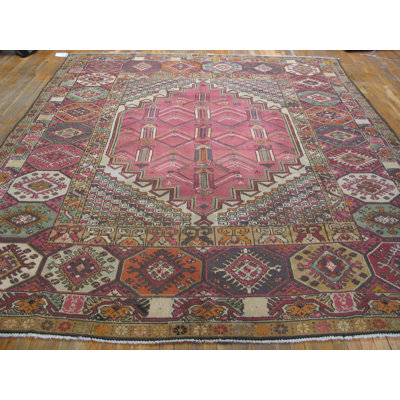 Antique Jerusalem Carpet Israel Knotted Rug