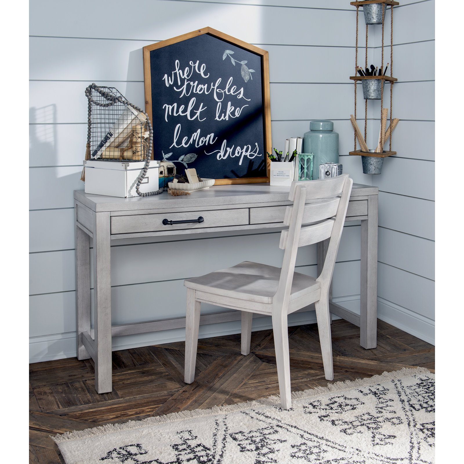 Tyson Desk, Stone Path White