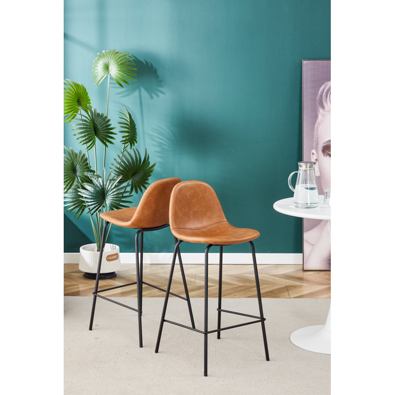 Tabouret de bar et de comptoir Kody Masaka, Brun clair
