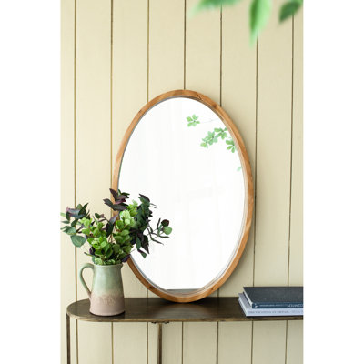 Wood Frame Entryway Mirror - Add Character To Your Home Oval With Finish For Bathroom Long-Lasting Beauty