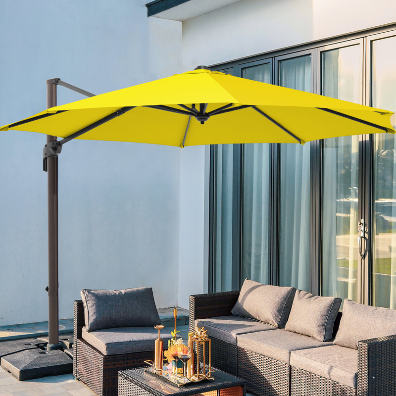 Parasol en porte-à-faux 120 "Loyce, Jaune