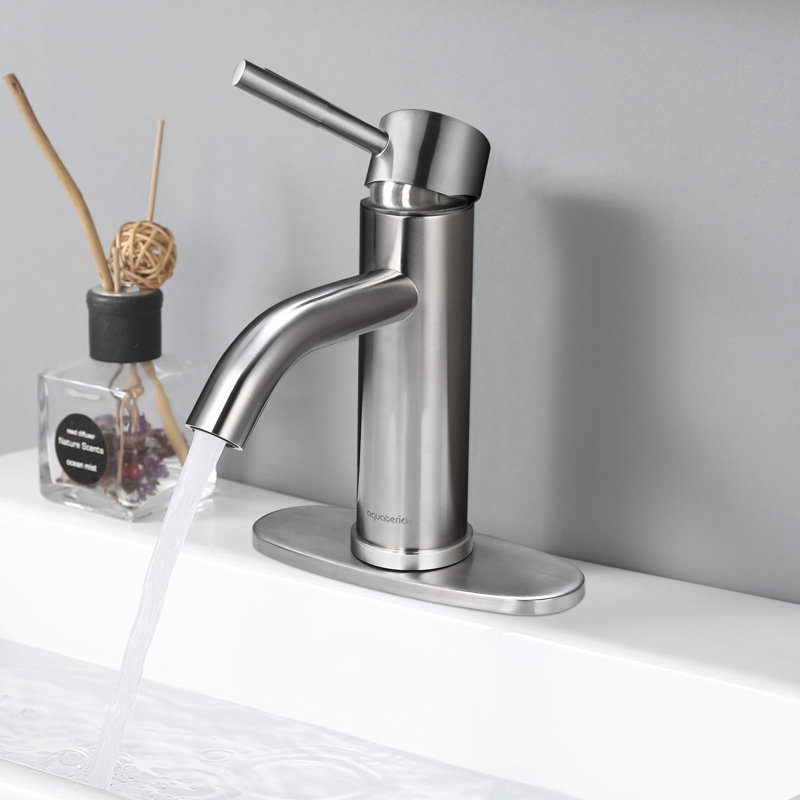 Aquaterior Matte Black Bathroom Sink Faucet Single Handle 1 or 3 Holes RV Lavatory Bathroom Vanity Faucet Bathtub Basin Boho Bathroom Faucet
