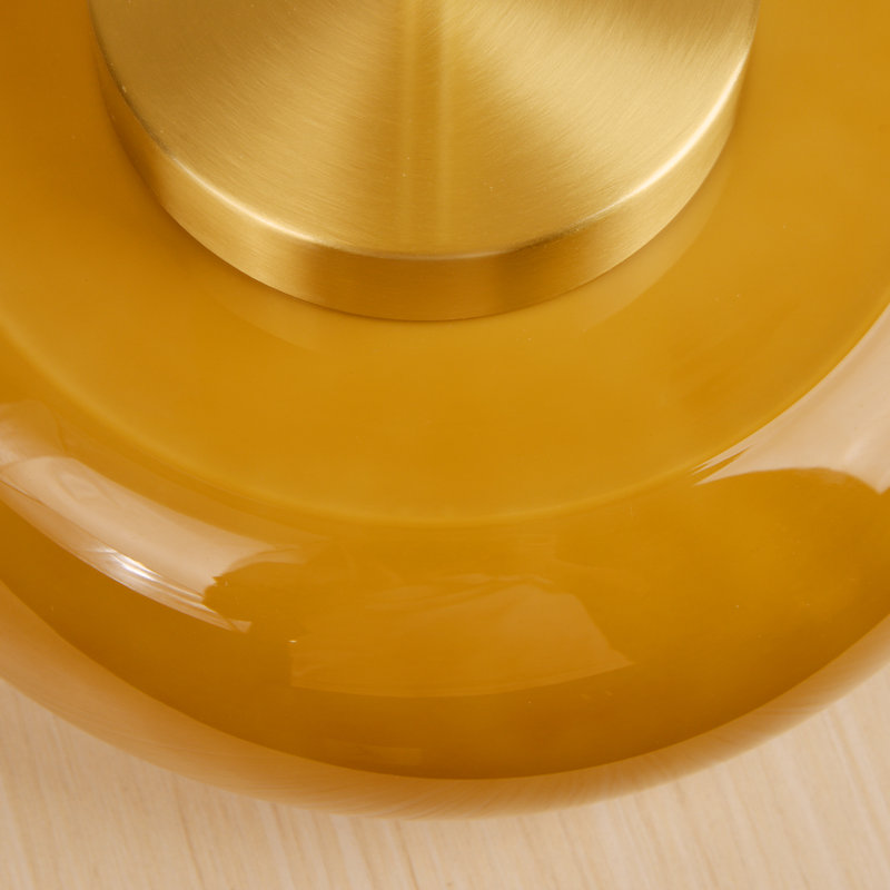 Glass Semi Flush Mount, 25cm H x 28cm W x 28cm W