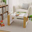 Table de jeu pour enfants 2 en 1 avec 7 compartiments de rangement, compatible avec le bloc de construction Lego, mobilier de jeu d'apprentissage moderne pour activités - blanc