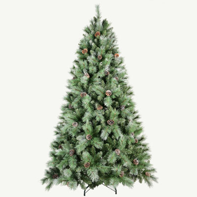 Arbre de Noël 7 pi avec 82 pommes de pin et 1348 pointes