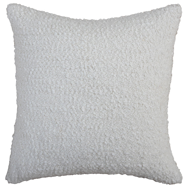 Down Filled Glam Accent Throw Pillow, White/Silver