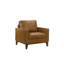 Chaise en cuir Caliah, caramel