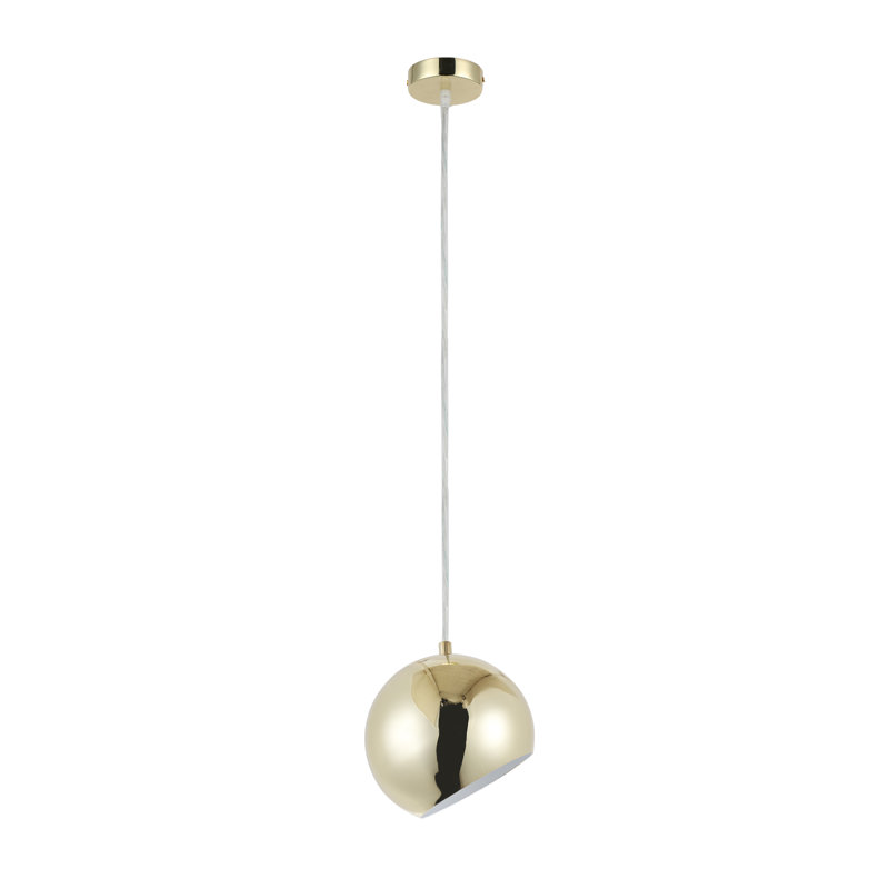 Luminaire sphère suspendu 1 lumières simple Monterey, Plaqué or