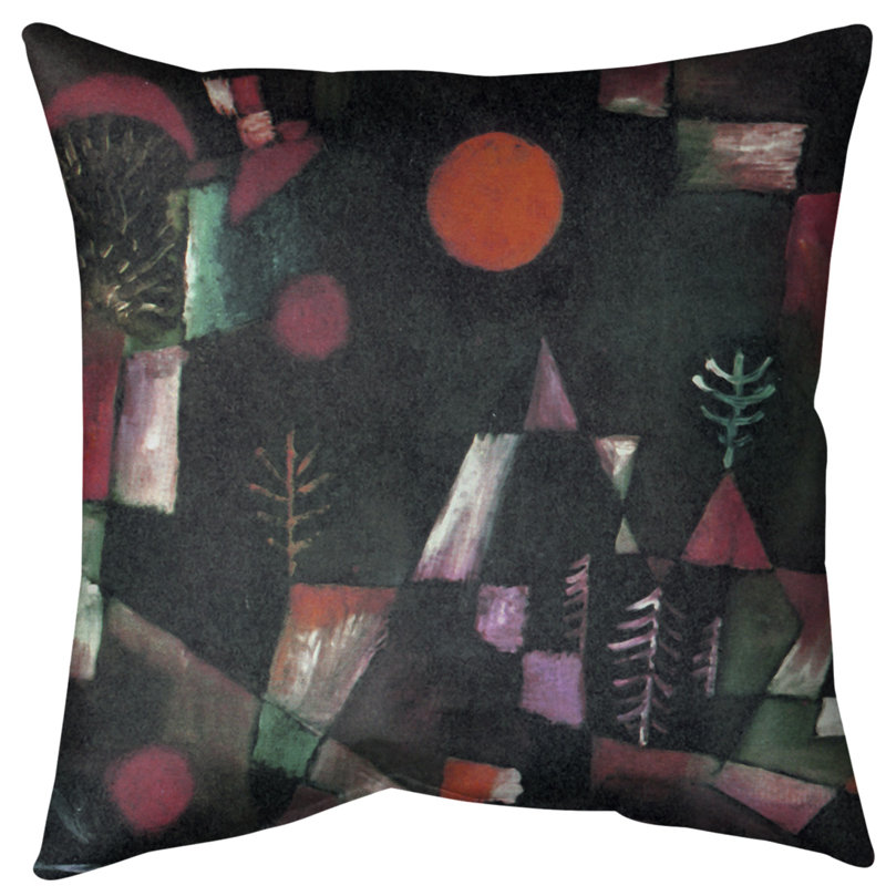 Coussin euro full moon, Rouge, Polyester sergé