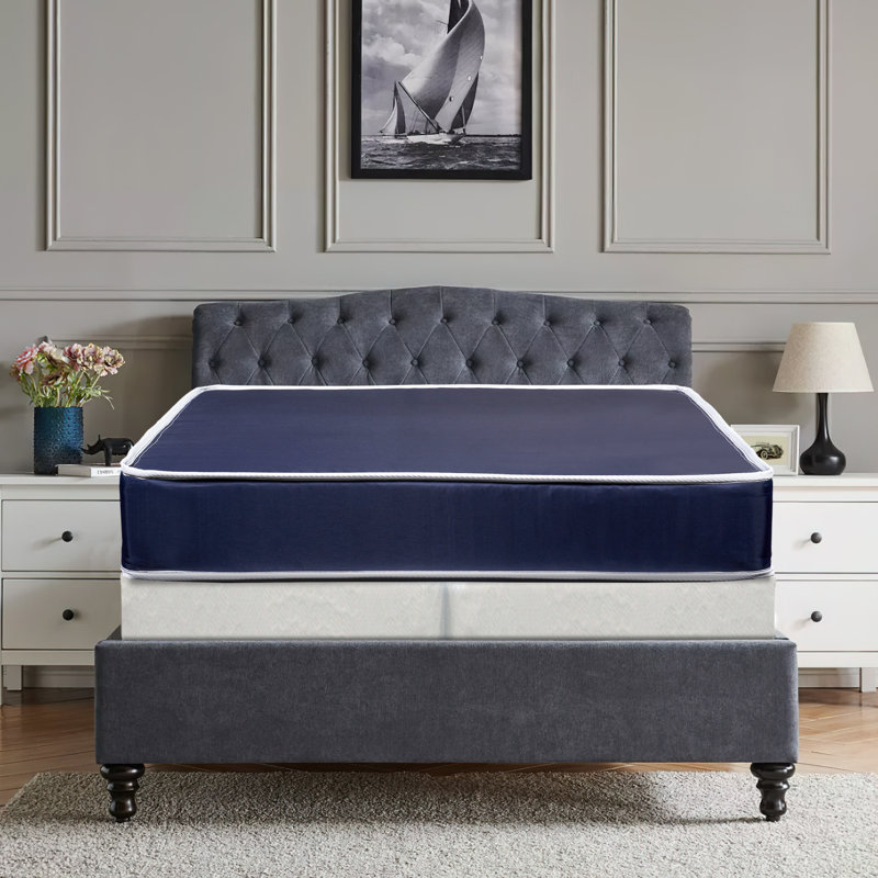 Matelas hybride en vinyle Killen, Très grand, Profil bas (4 po)