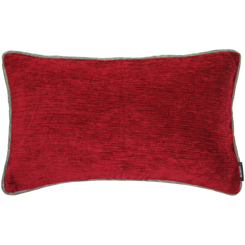 Suwanee Rectangular Cushion Cover, 30 x 50cm, Red/Grey