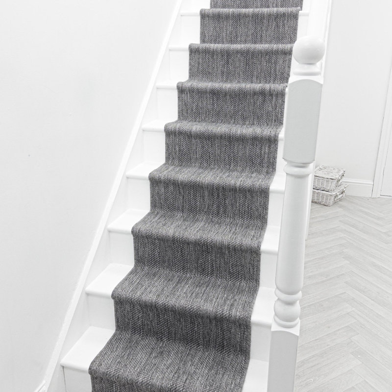 Stair Runner Striped Flatweave Area Rug, Runner 60 x 480 cm