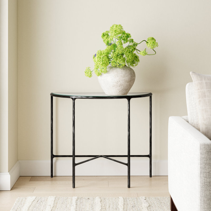 Evelynn 36'' Console Table, Clear, Black