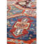 Tapis rouge / rouille / bleu nouvel âge 6 pi 1 po x 12 pi 7 po Sarkisla