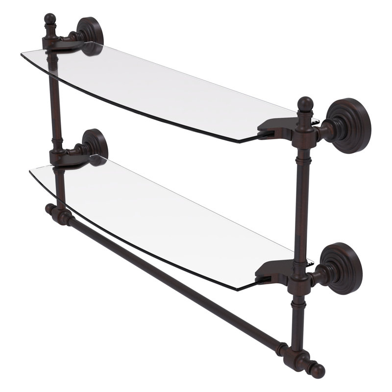 Retro Wave 2 Piece Tiered Shelf, Venetian Bronze