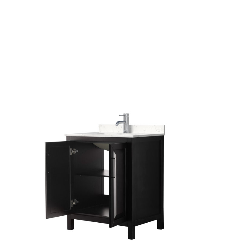 Daria 30'' W Single Vanity, Dark Espresso, Polished Chrome