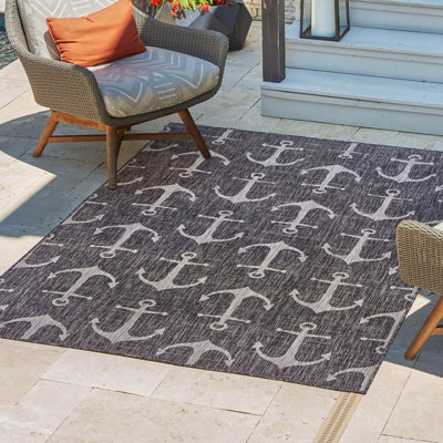 Tapis gris anthracite intérieur / extérieur Glidden
