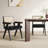 Rattan Dining Chair with Solid Wood Frame-499867112