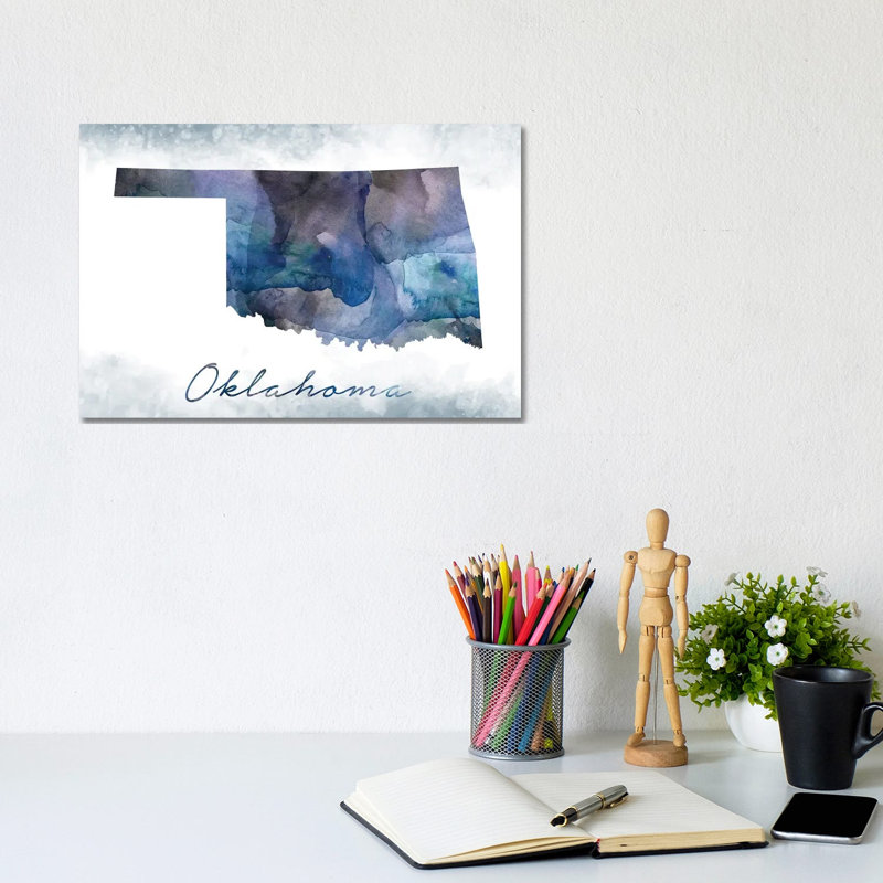 Oklahoma State Bluish - Wrapped Canvas Print, 20.32 cm H x 30.48 cm W