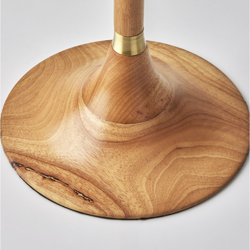 Lampe sur pied 60 po Remmy, Naturel / laiton antique
