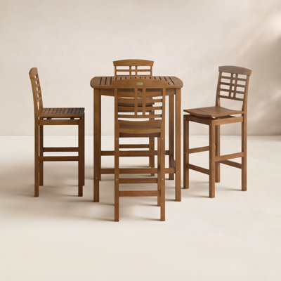 Benedetto 34" Eucalyptus Patio Dining Set