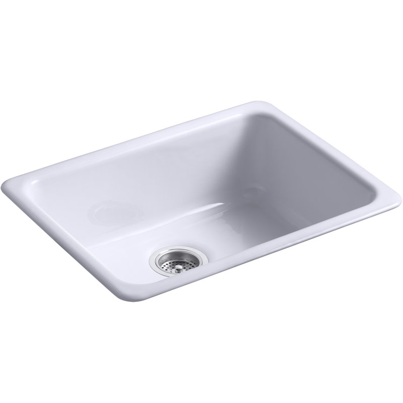 IronTones® 24.25" x 18.75" x 8.25" Top-/Under-Mount Single-Bowl Kitchen Sink, Lavender Grey