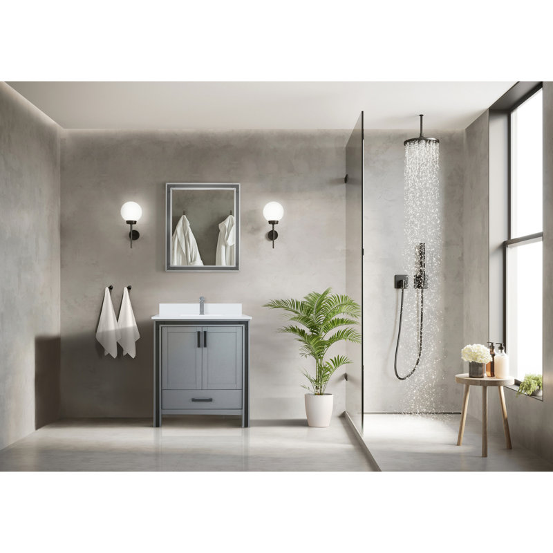 Meuble-lavabo l 30 po x P 22 po, Gris foncé