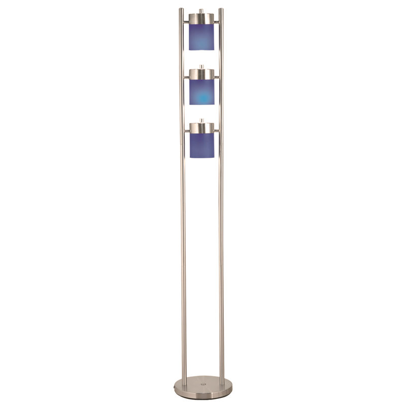 Lampe sur pied réglable de 65 po avec trois abat-jours blancs givrés - parfaite pour tout espace, Île Seymour Nord, Galapagos