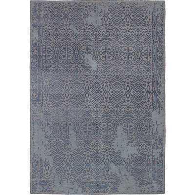 Finlas One-of-a-Kind 5'3" X 7'5" New Age Wool Area Rug in Dark Navy