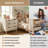 24.4''h Modern Nightstand With 4 Storage Drawers And Solid Wood Legs - White-1016562132