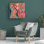 Art mural sur toile tendue - «Peach Forest» de Suzanne Allard pour décoration de salon, de chambre à coucher ou de bureau - 14 x 14