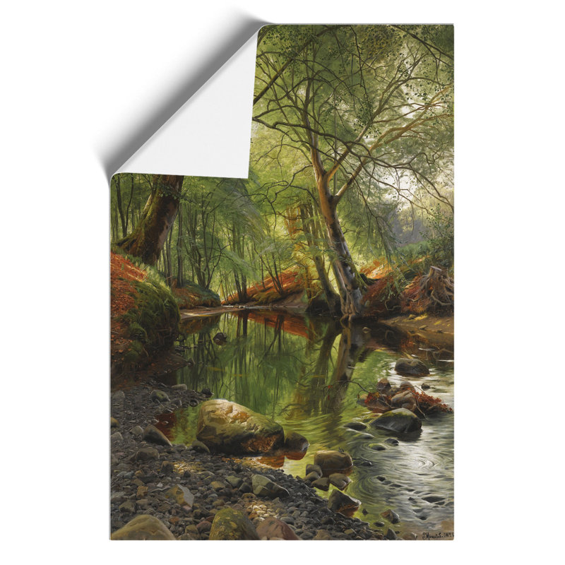 A Woodland Stream by Peder Mork Monsted - Frameless Print, 42cm H x 30cm W x 0.1cm D