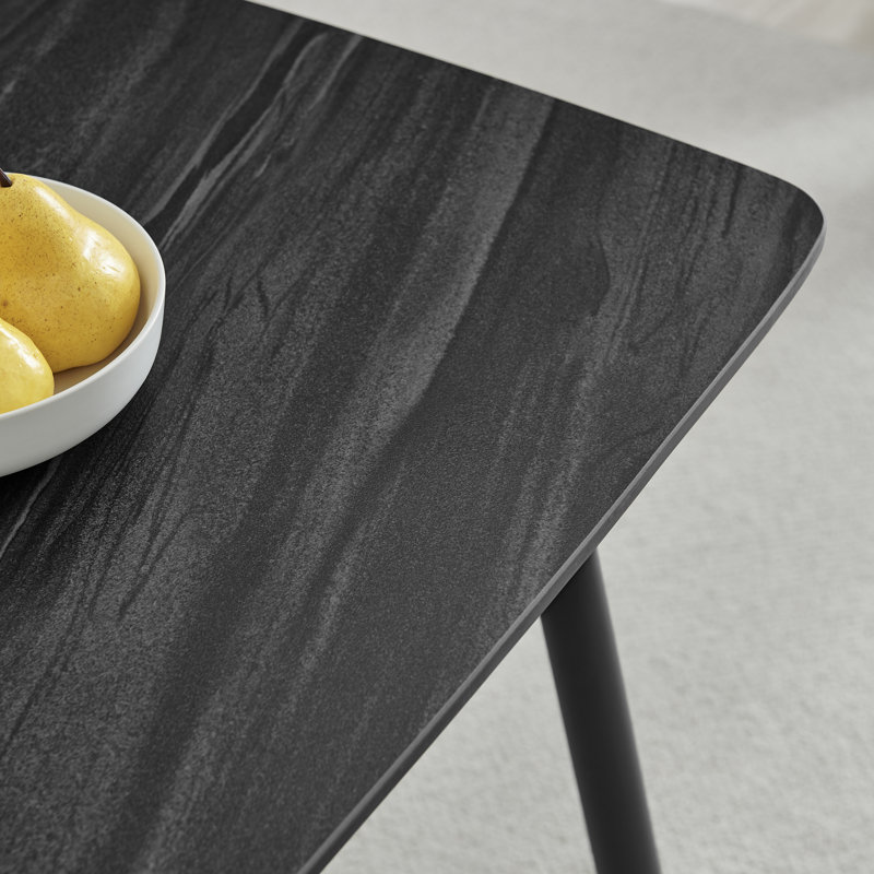 Barrea 4 - Person Dining Set, Black