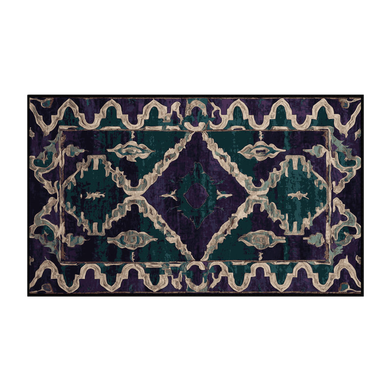 Machine Washable Gray Area Rug, Rectangle 2' x 3'