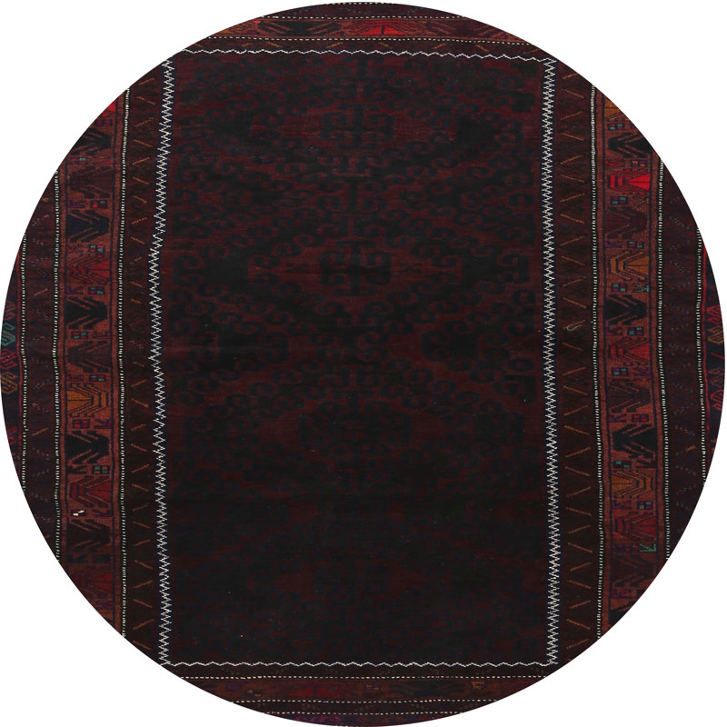 Cathan Oriental Indoor Rug, Round 6'